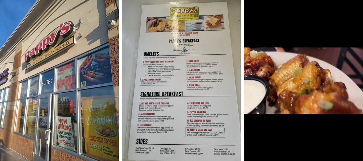 Pappy's Menu