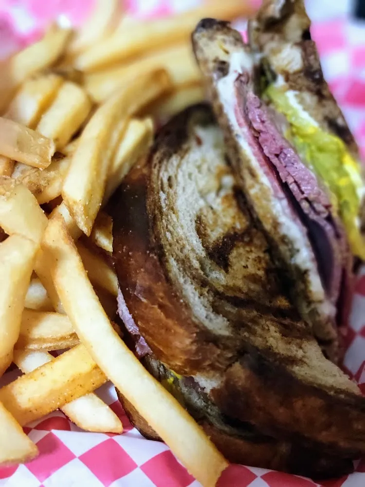 Corned Beef Sandwich and Fries